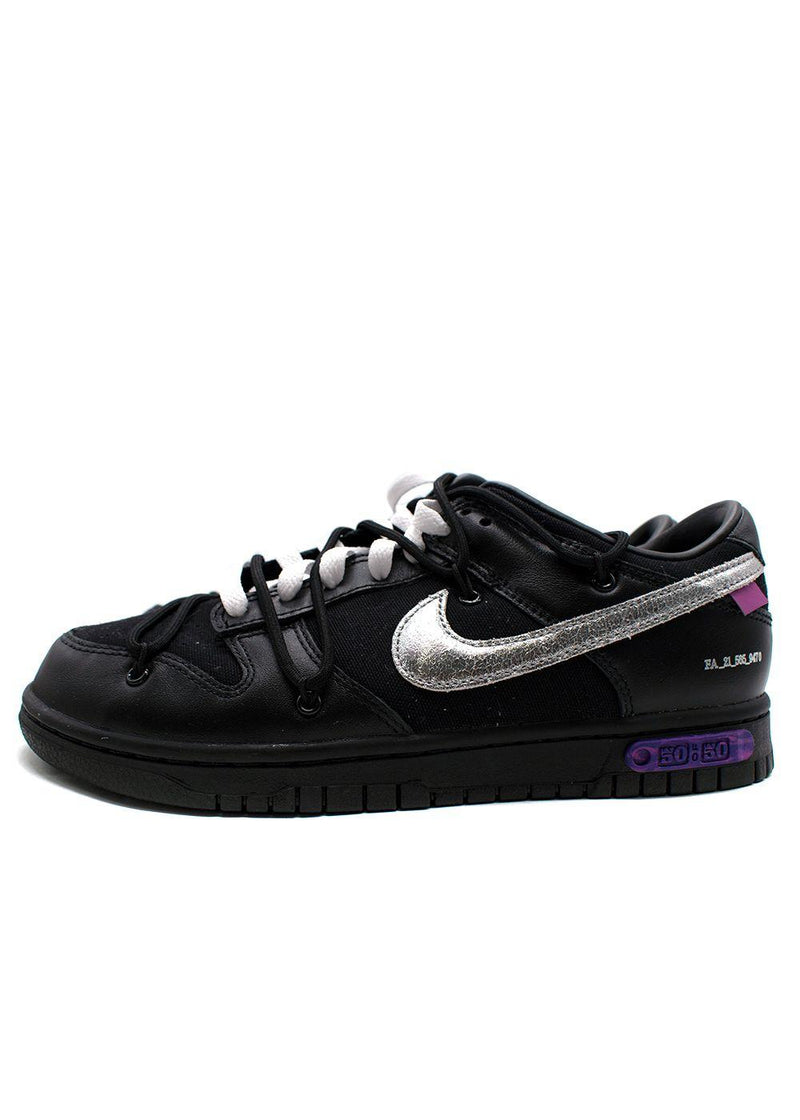 Collector's Off White x Nike Black Dunk Low Trainers Lot 50