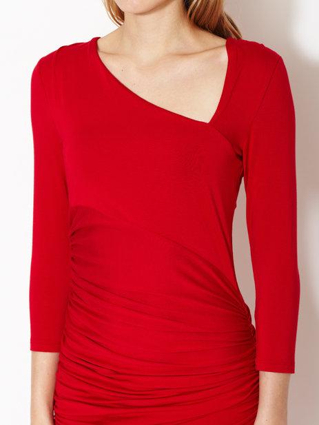 Catherine Malandrino Asymmetrical Ruched Bodycon Dress
