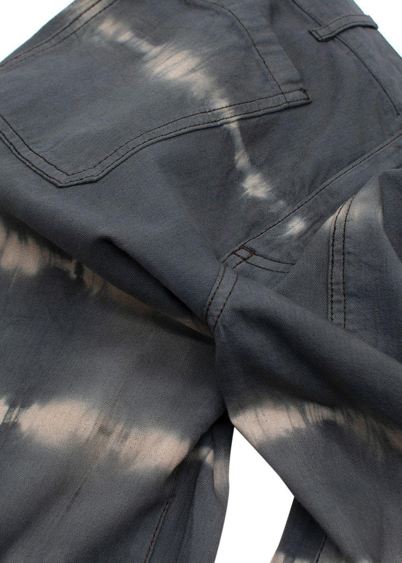 Dior Grey Tie Dye Wide Leg Jeans
