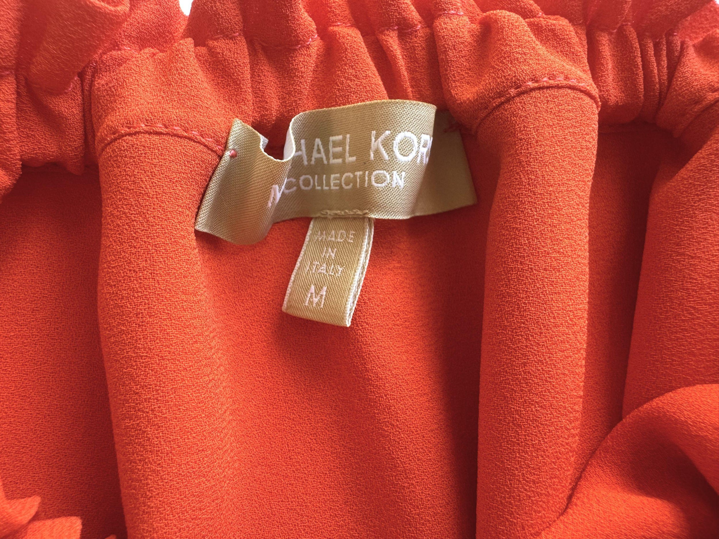 Michael Kors Red Off The Shoulder Crepe Top