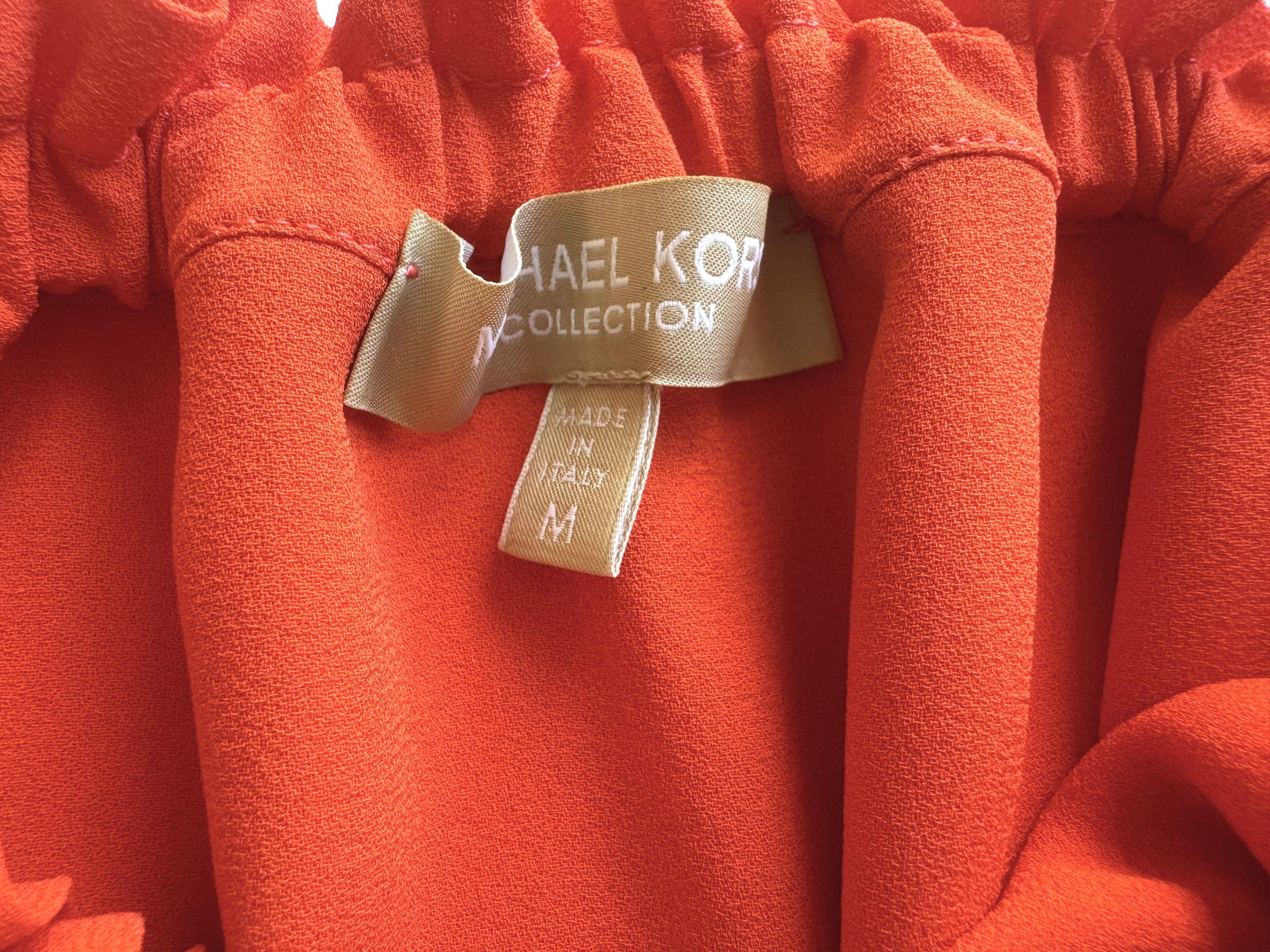 Michael Kors Red Off The Shoulder Crepe Top