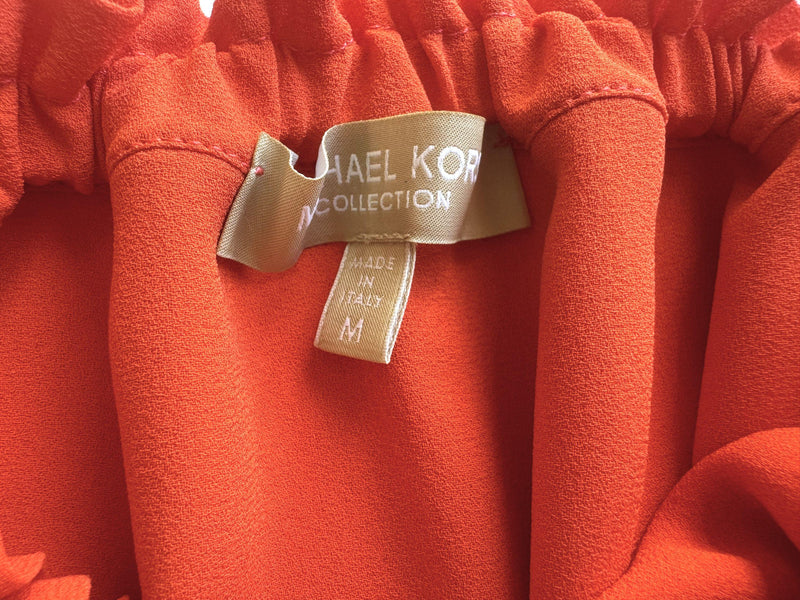 Michael Kors Red Off The Shoulder Crepe Top
