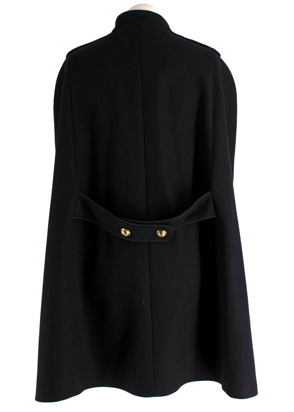 Red Valentino Black Wool Blend Cape