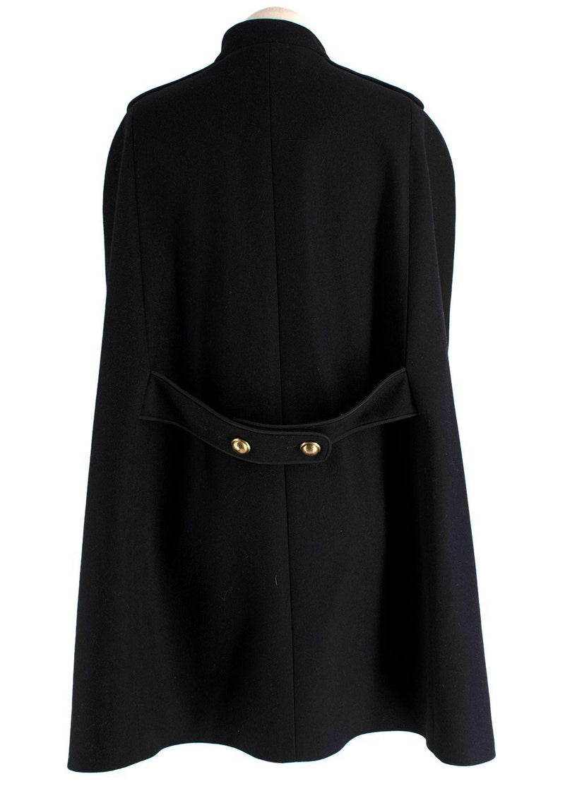 Red Valentino Black Wool Blend Cape