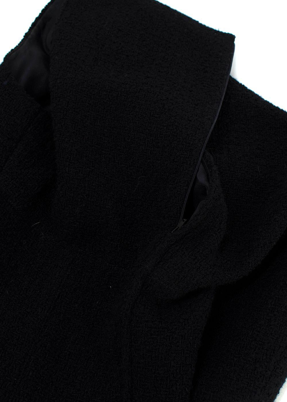 Valentino Black Boucle Midi Dress