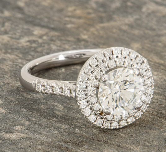 White Gold Round Brilliant Cut Diamond Ring
