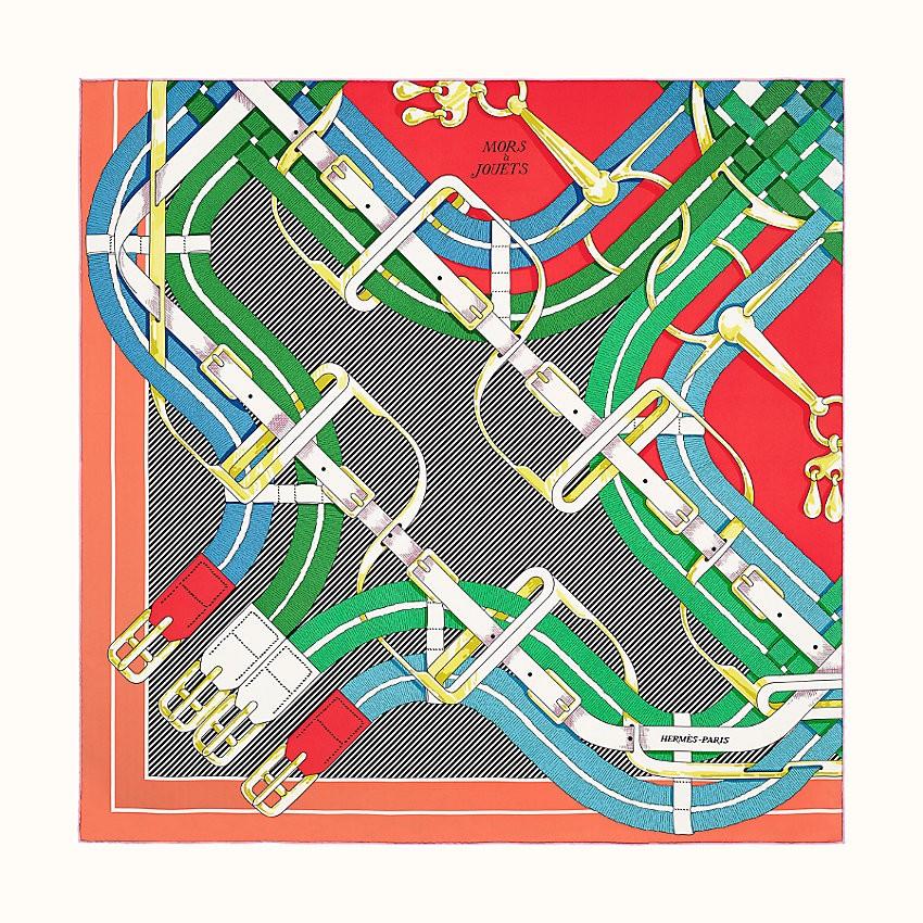Hermes Sold Out Mors a Jouets Chemise Detail scarf 90