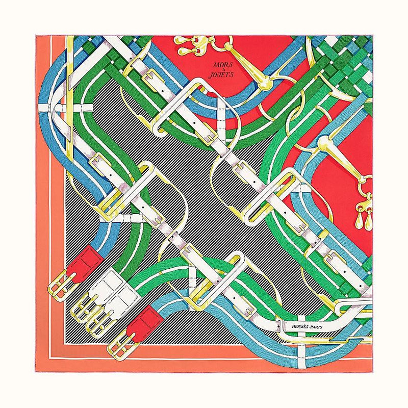 Hermes Sold Out Mors a Jouets Chemise Detail scarf 90