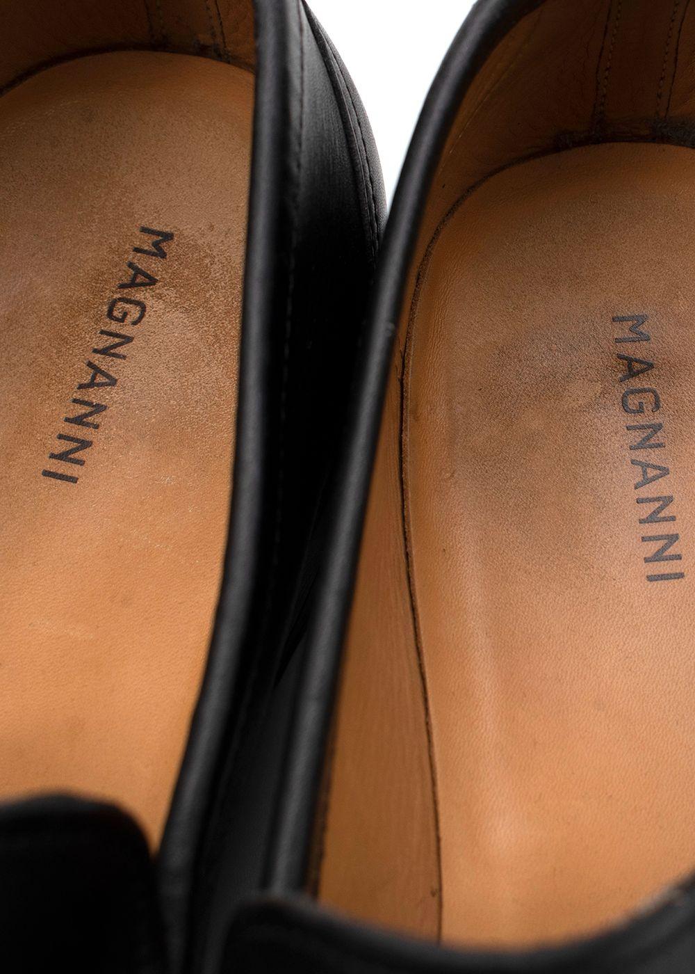 Magnanni Black Leather Loafers
