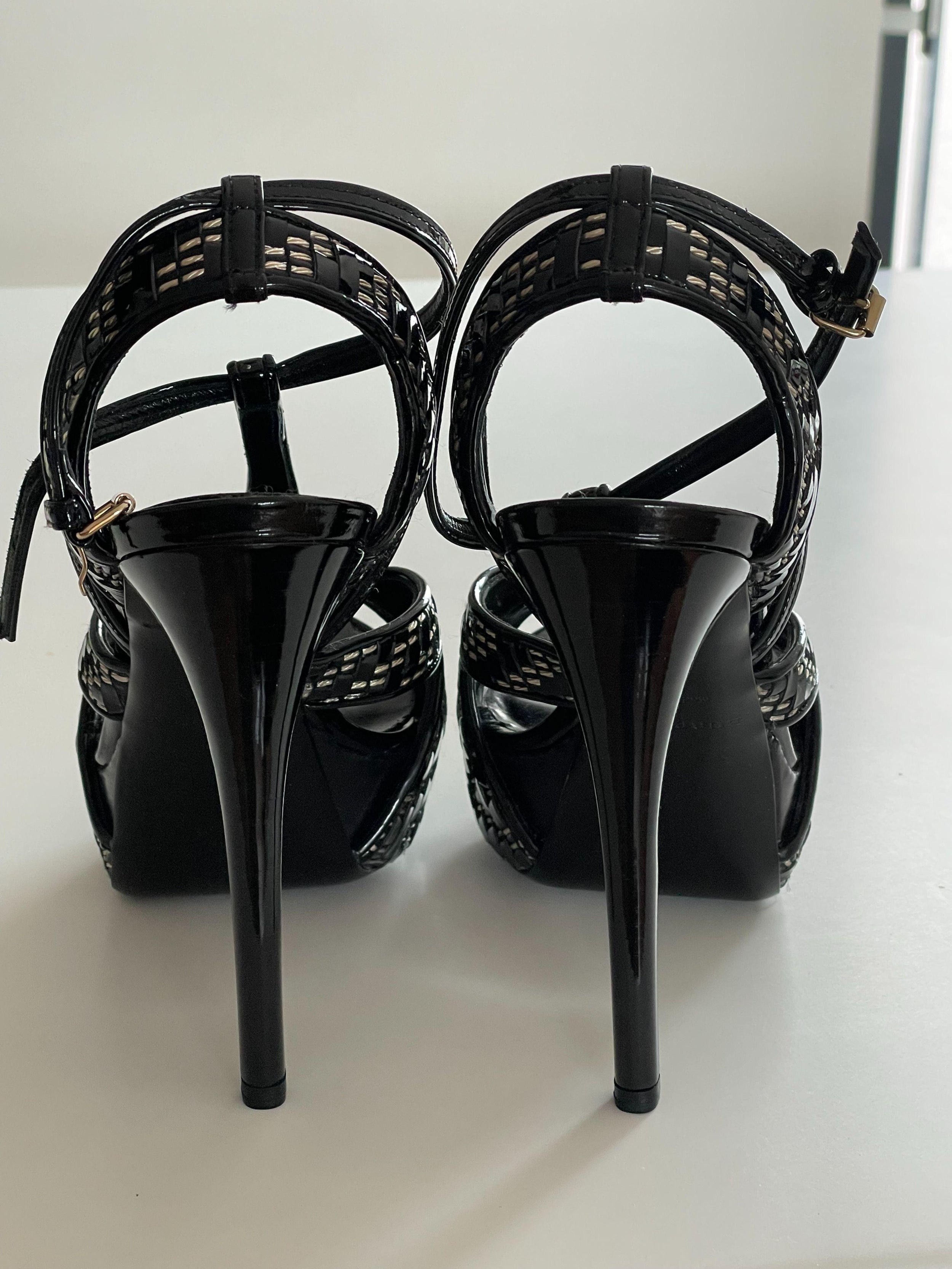Patent Platform Sandals