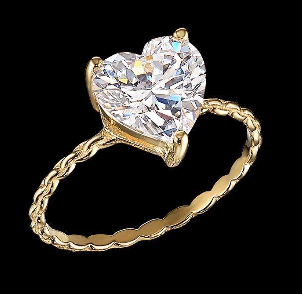 Anabela Chan Mini Lab Diamond Heart Ring