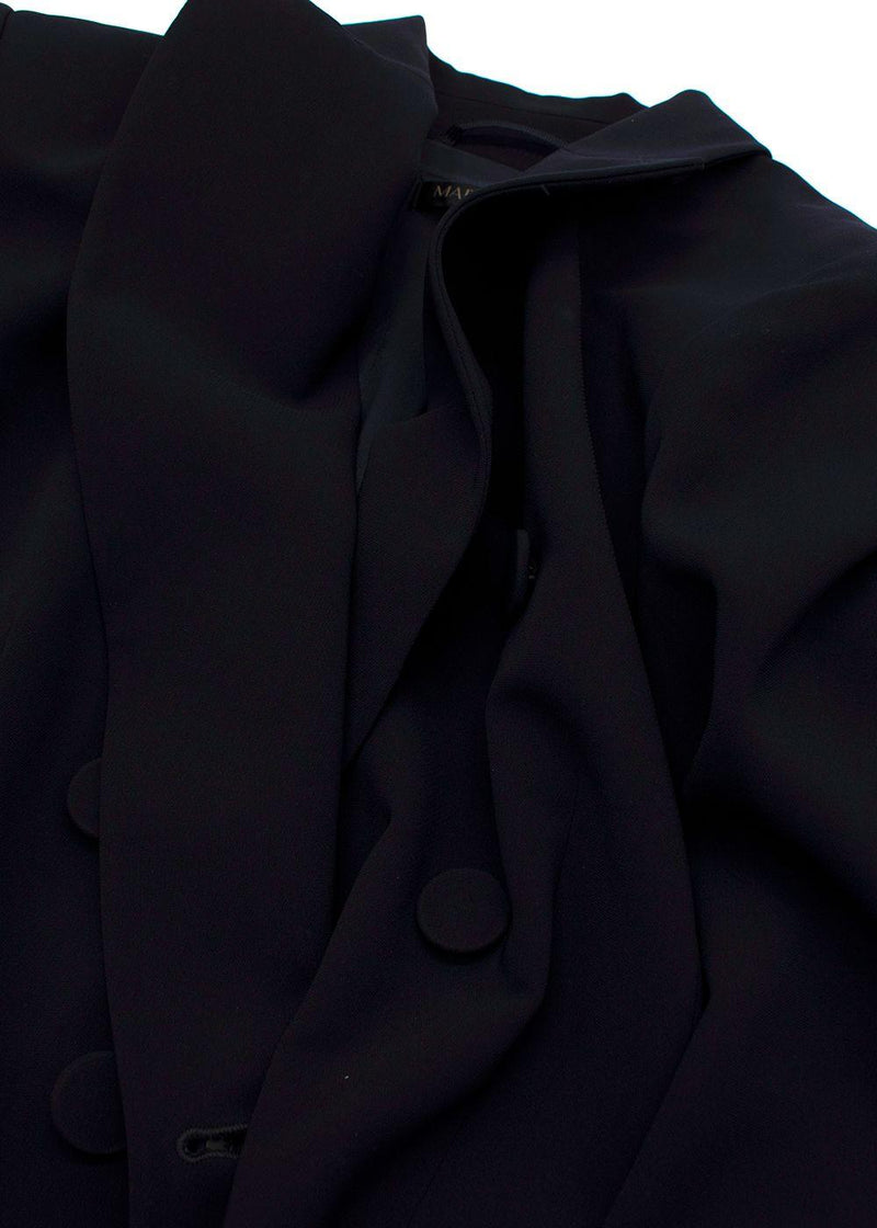 Marina Rinaldi Navy Cady Double Breasted Blazer