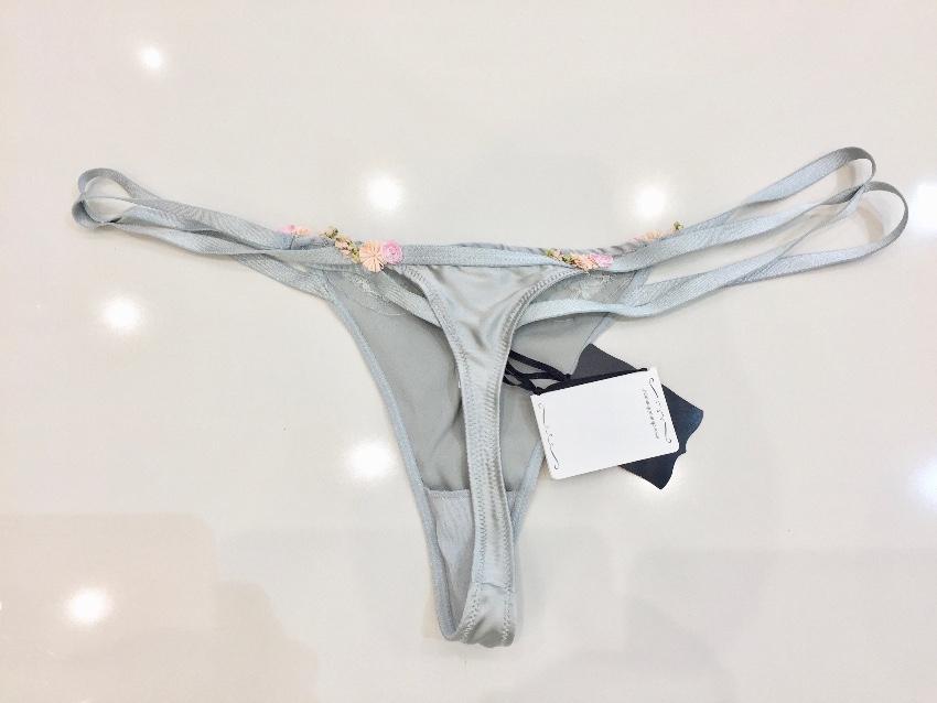 Chantal Thomass Green Pure Silk Balconette Bra & Thong Set