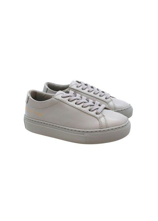 Achilles Grey Leather Trainers