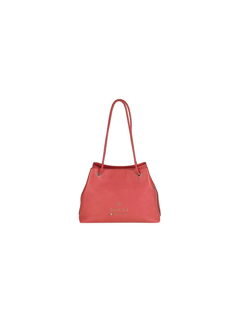 Vintage pink leather tote bag