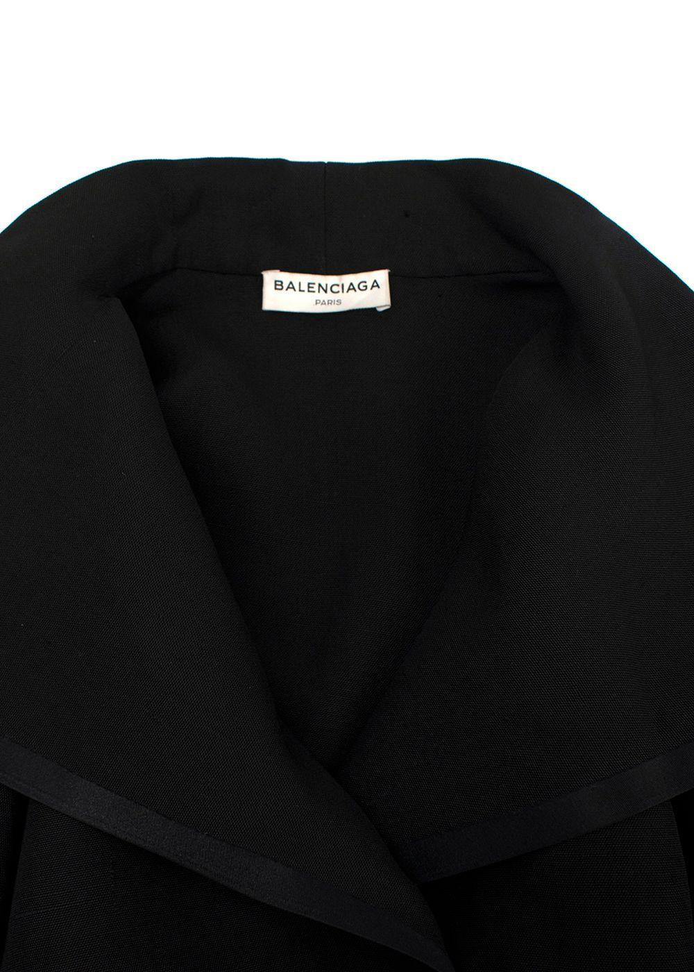 Balenciaga Black Halterneck Waistcoat Silk Top
