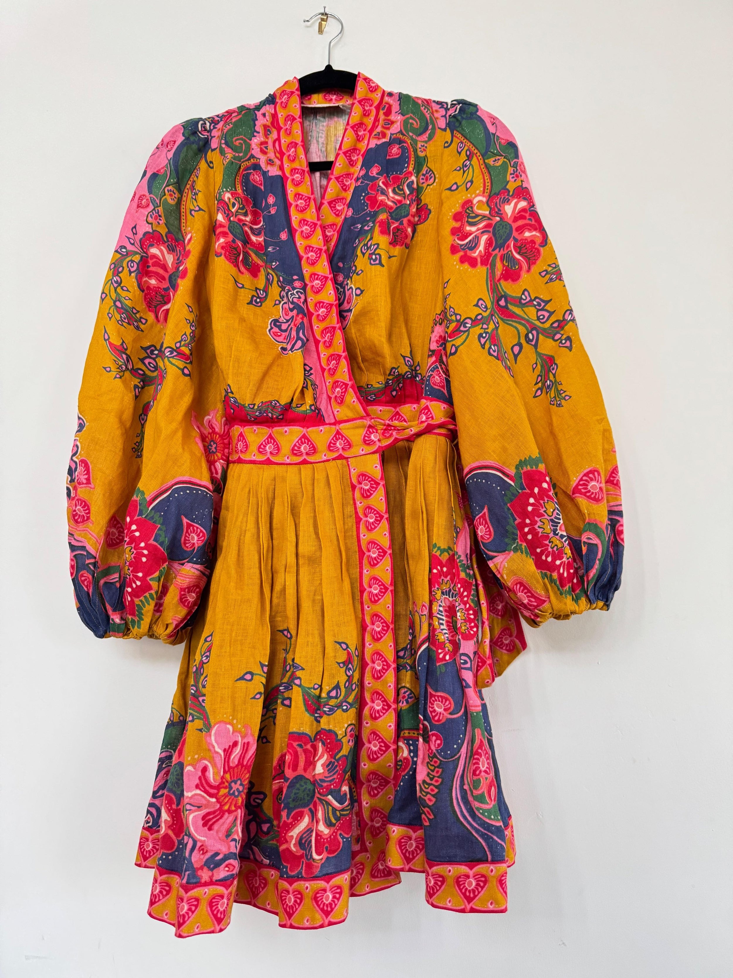Zimmermann Orange Lovestruck Mini Dress
