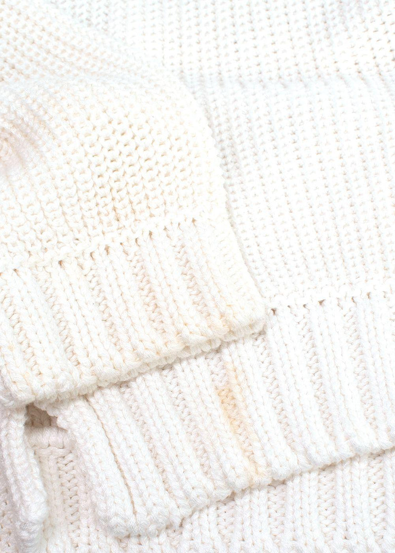 Valentino Ivory Floral Applique Cropped Jumper