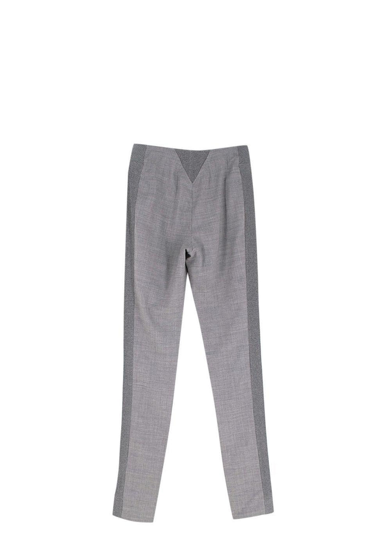 Grey Stretch Knit Slim Fit Trousers