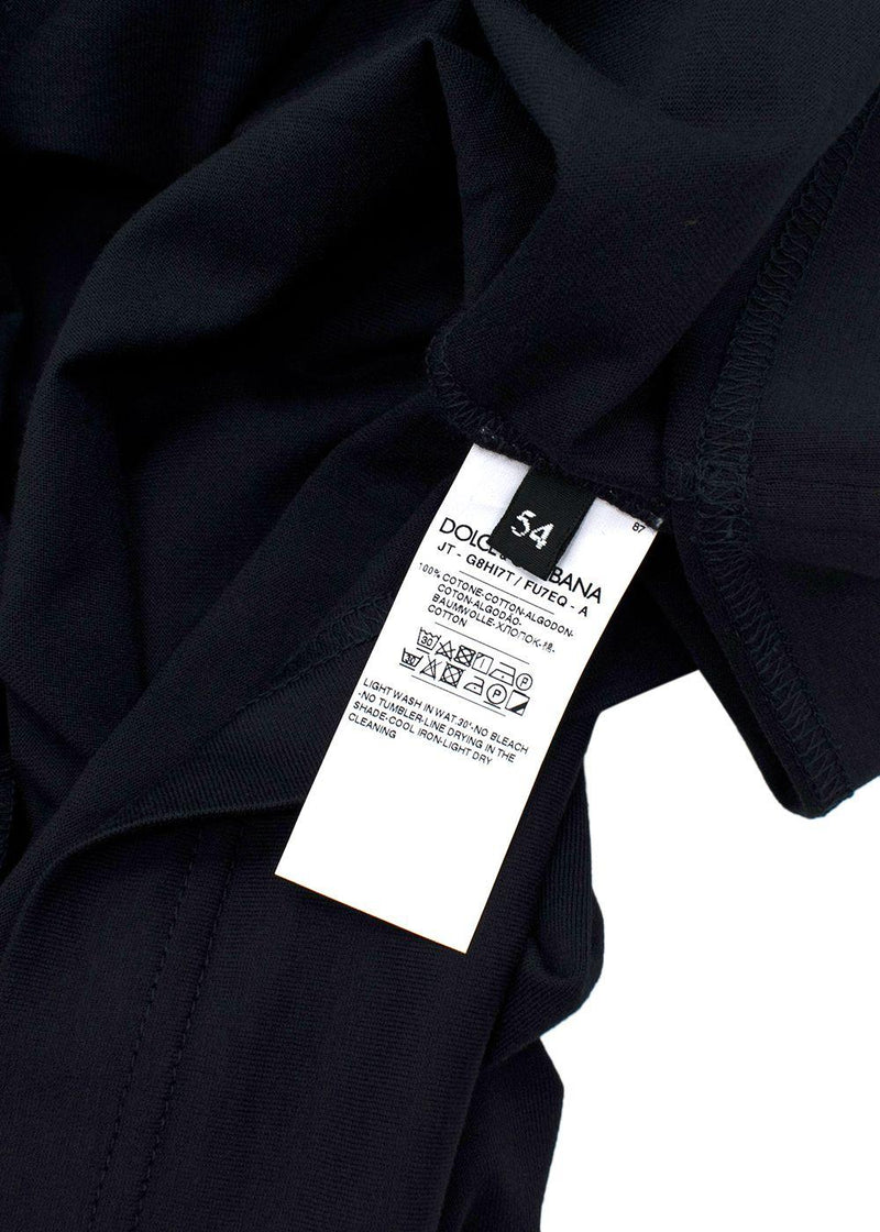 Crew Neck Black Cotton T-Shirt