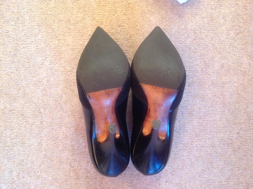 Celine Leather & Velvet Booties