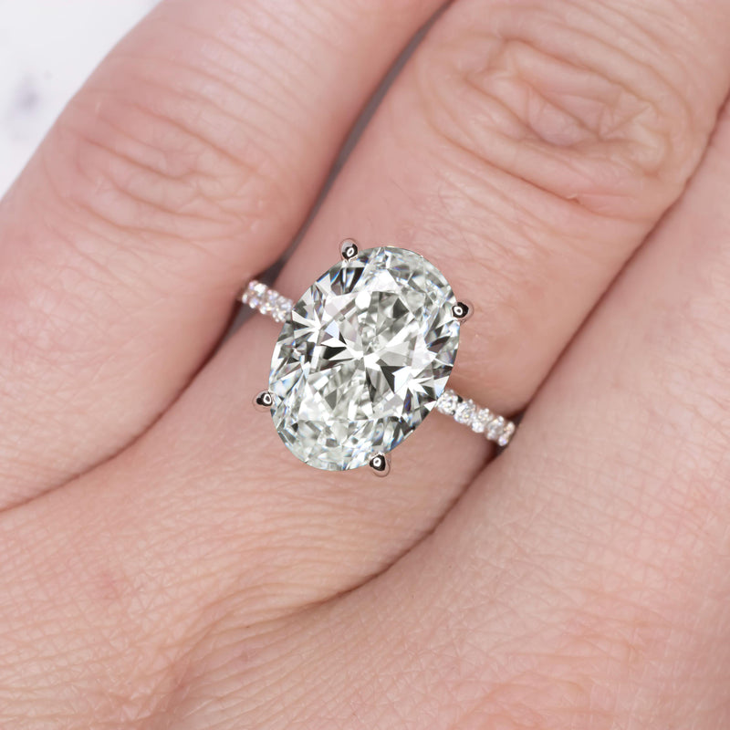 Verde 5ct IGI Certified Lab Grown Oval Cut Diamond Ring