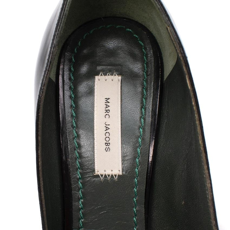Marc Jacob Black Ruffle Open Toe Pump