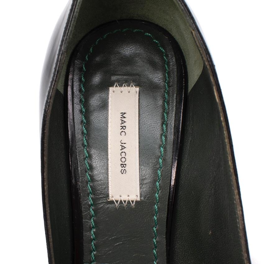 Marc Jacob Black Ruffle Open Toe Pump