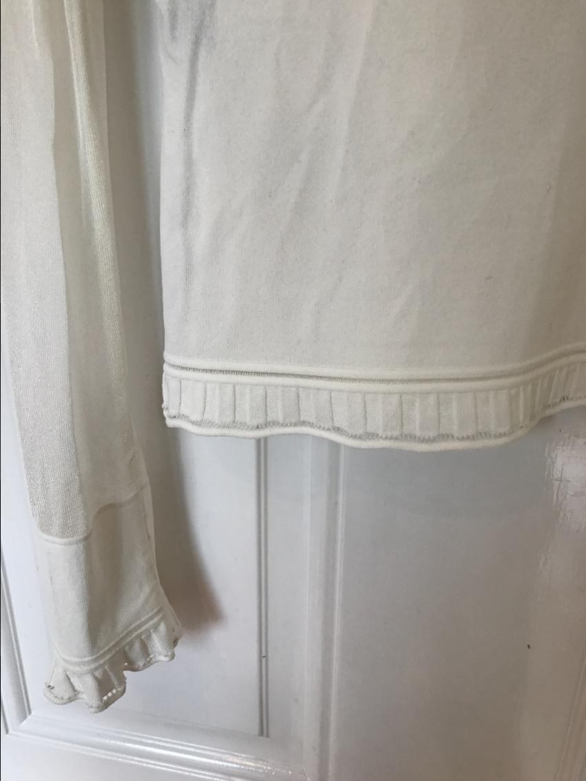 Roberto Cavalli Ruffle Gold Chain Jumper
