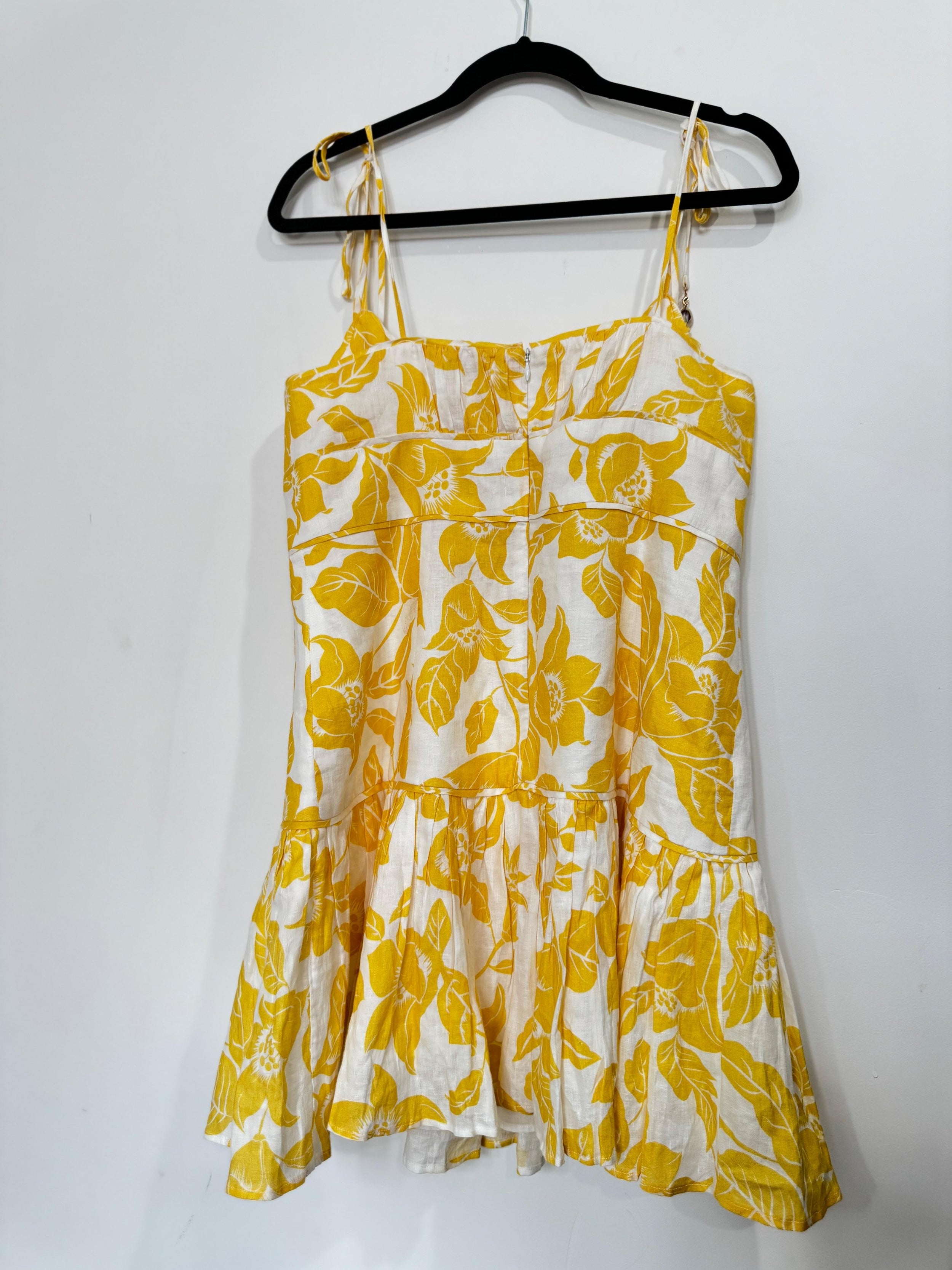 Zimmermann Yellow Bells Fit and Flare Mini Dress