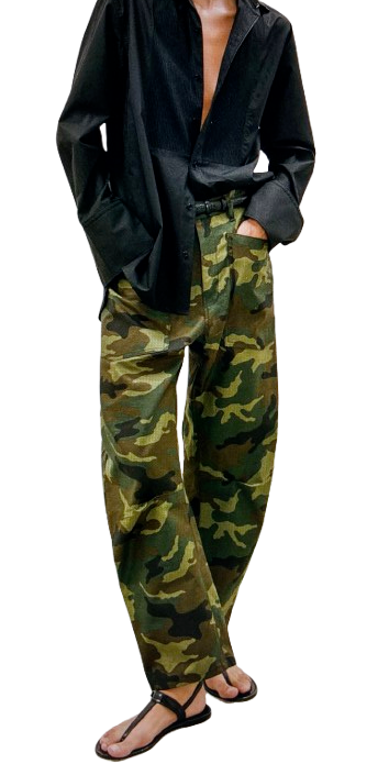 Curved Barrel Leg Classic Shon Pants