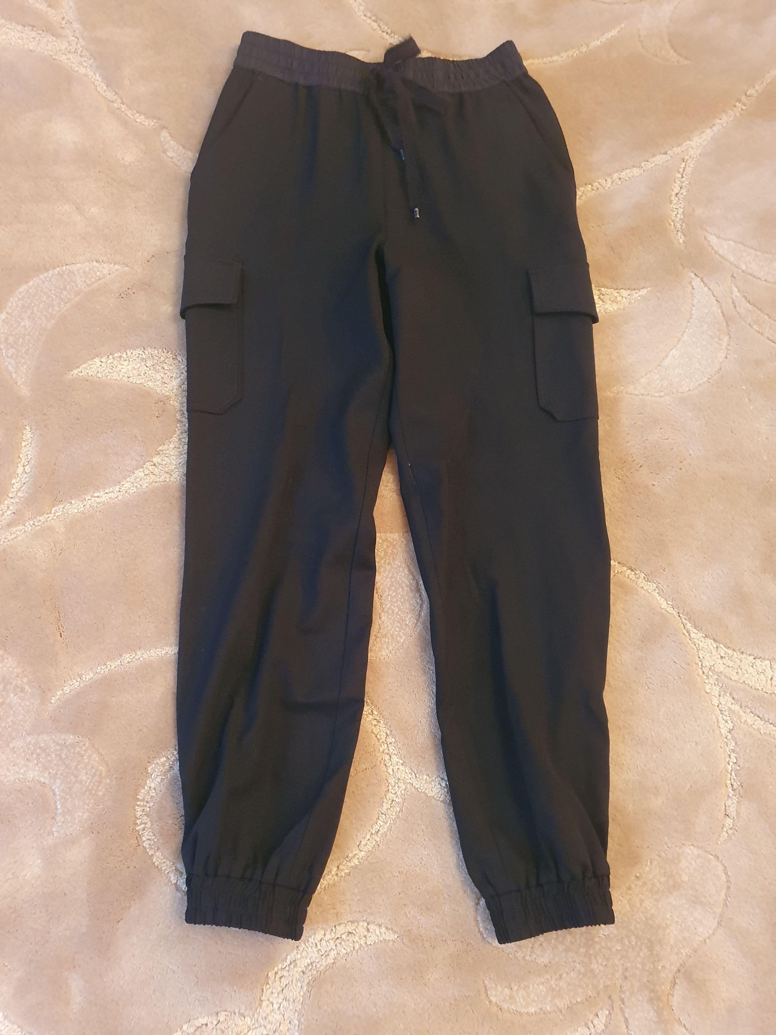 Black Wool Cargo Pants