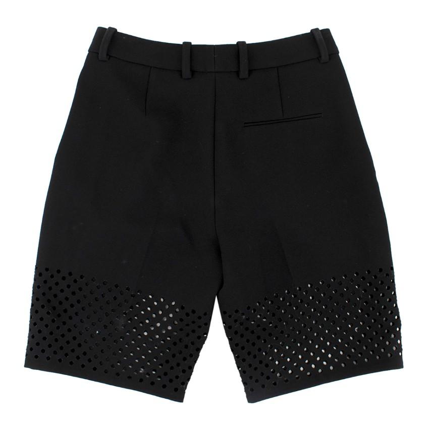 3.1 Phillip Lim Black Lasercut Bermuda Shorts