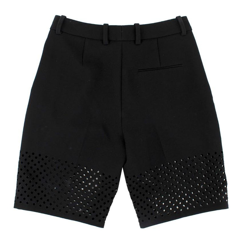 3.1 Phillip Lim Black Lasercut Bermuda Shorts