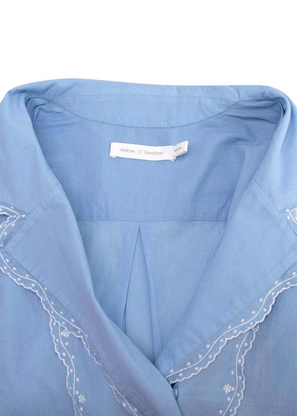 Bamford x Martha Ward Blue Linen Shirt