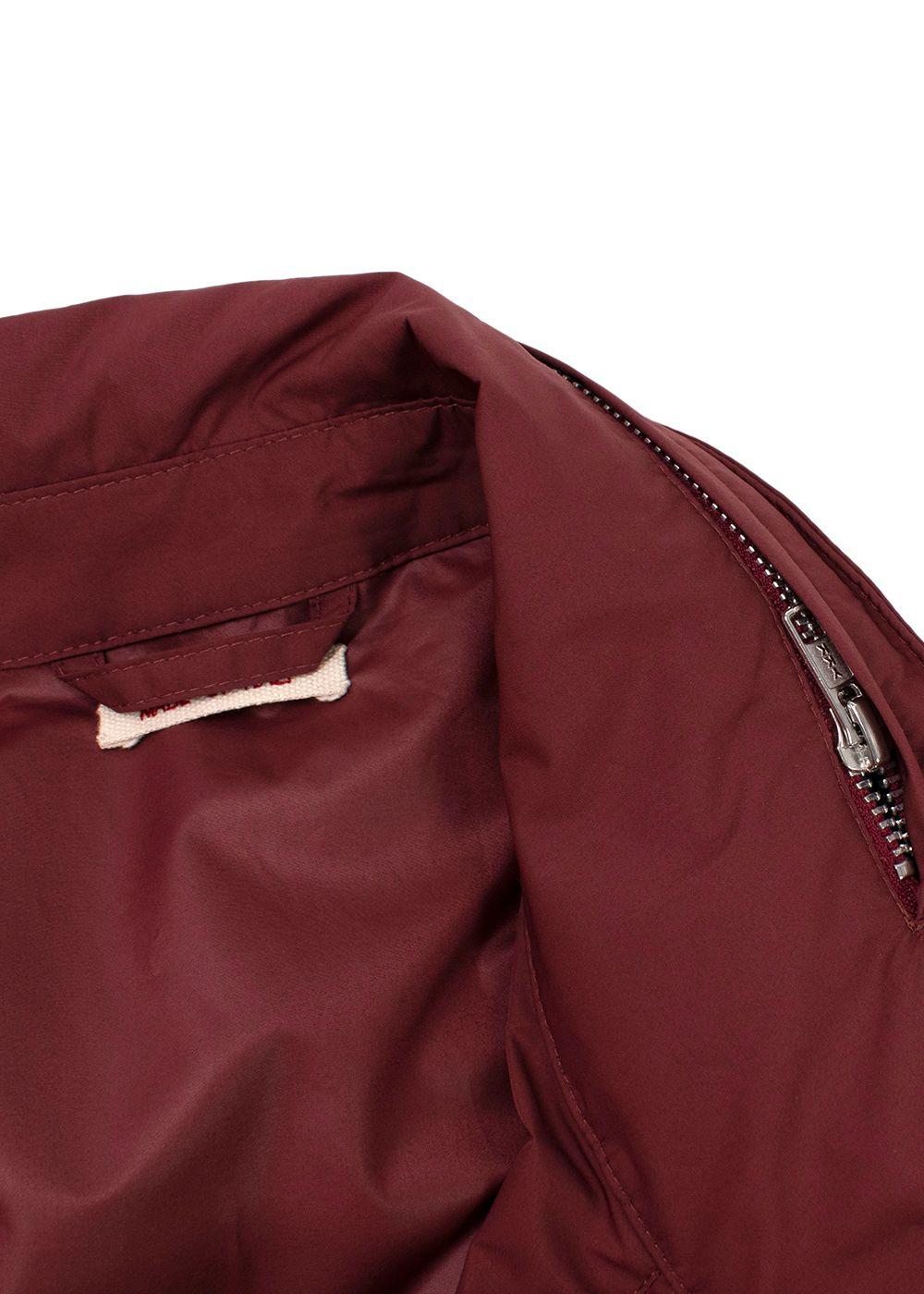 Marni Burgundy Zip Up Windbreaker Jacket