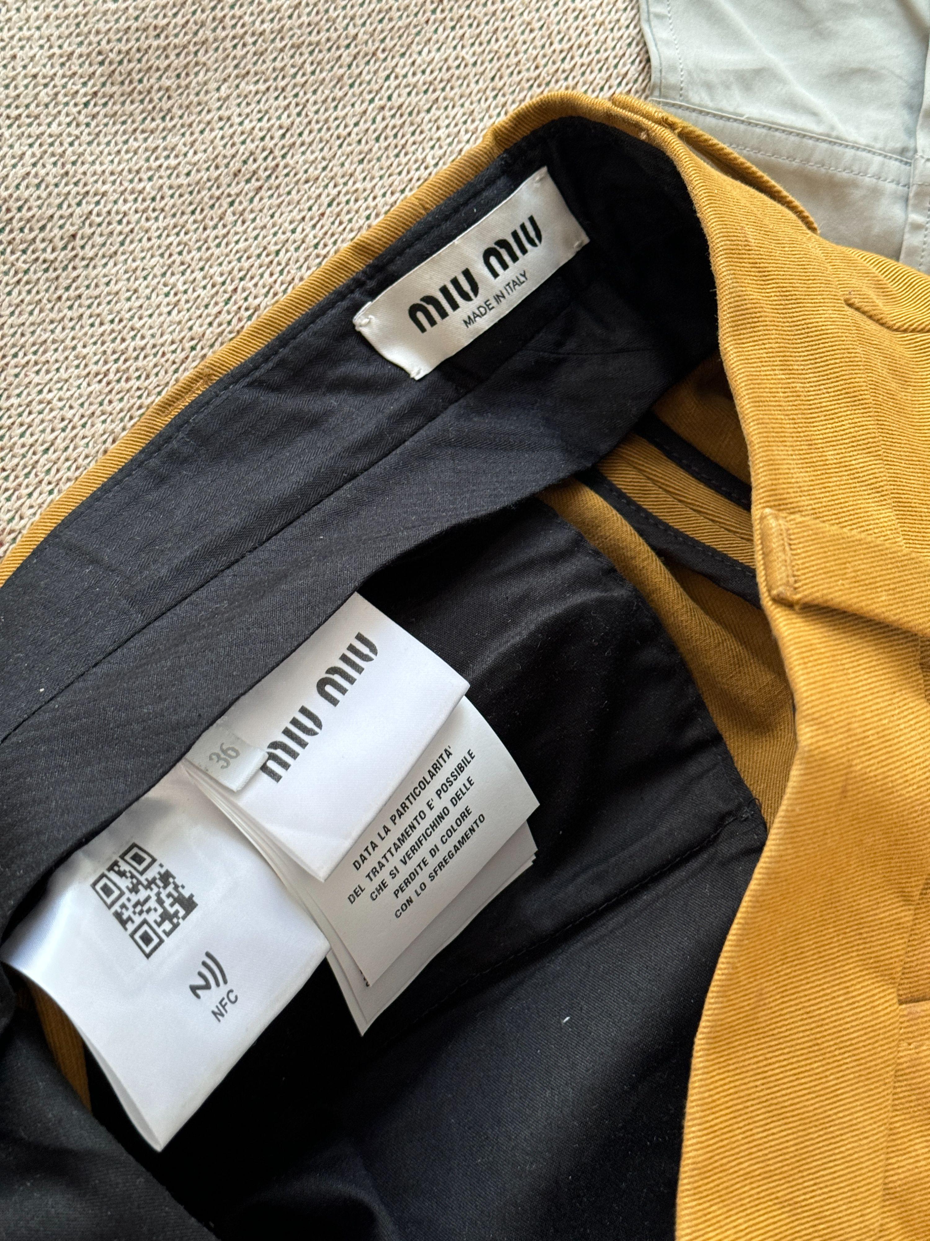 MiuMiu Mustard Cotton Chinos