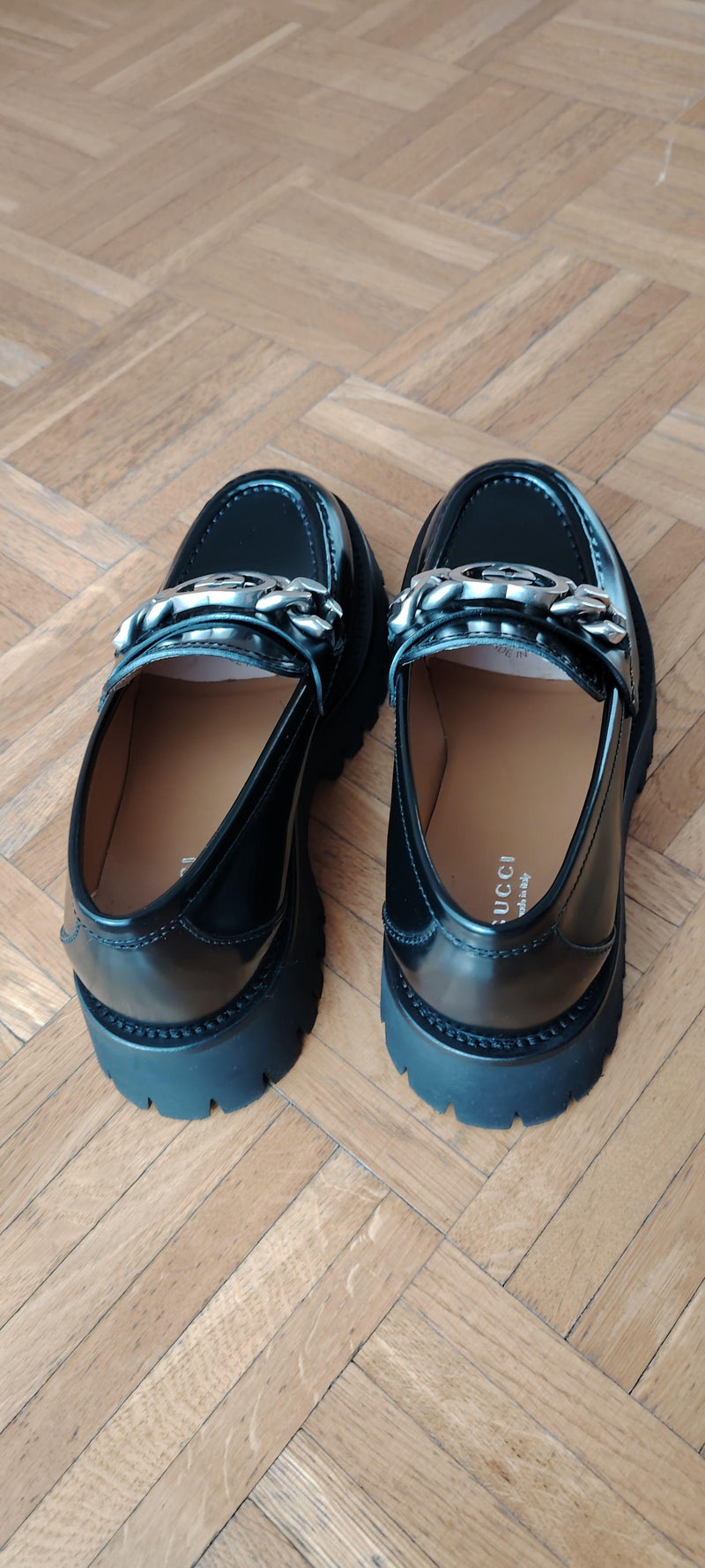 Gucci Black Leather Loafers