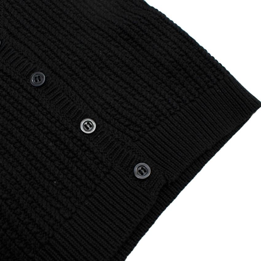 Bonpoint Dark Grey Knitted Cotton Cardigan