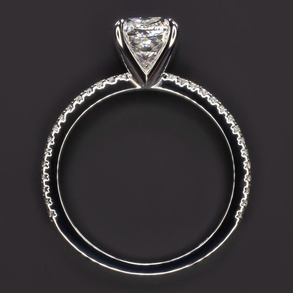 Verde 2ct IGI Lab-grown Cushion Cut Diamond Ring