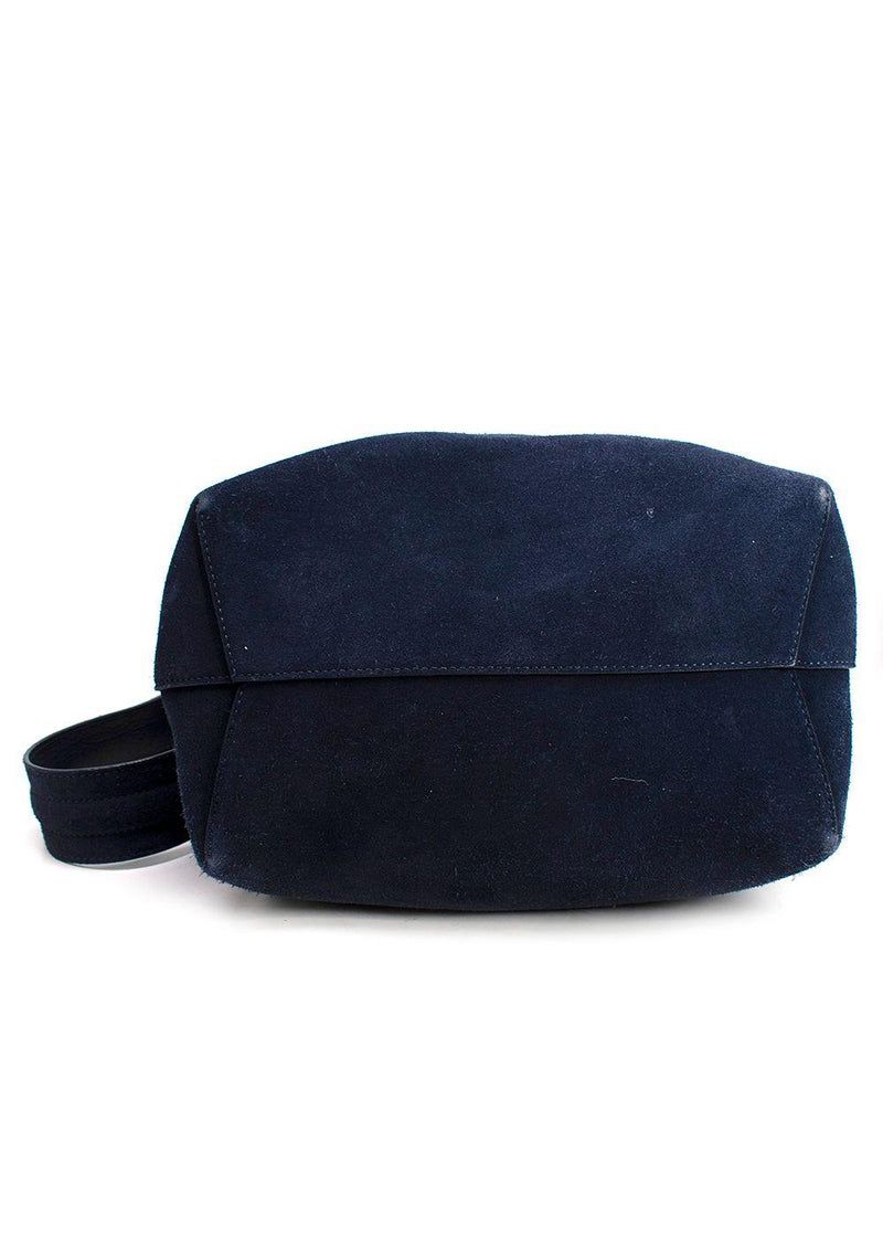 Mansur Gavriel Navy Suede Bucket Bag