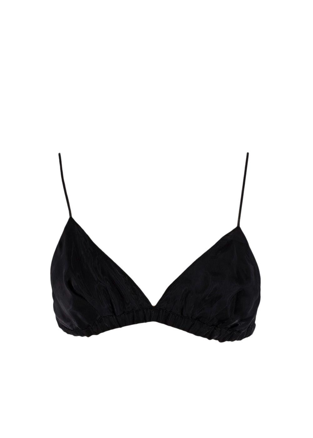 Staud Black Sheer Organza Hendrix Shirt and Bralette
