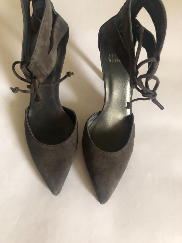 Stuart Weitzman Suede Lace-Up Sandals
