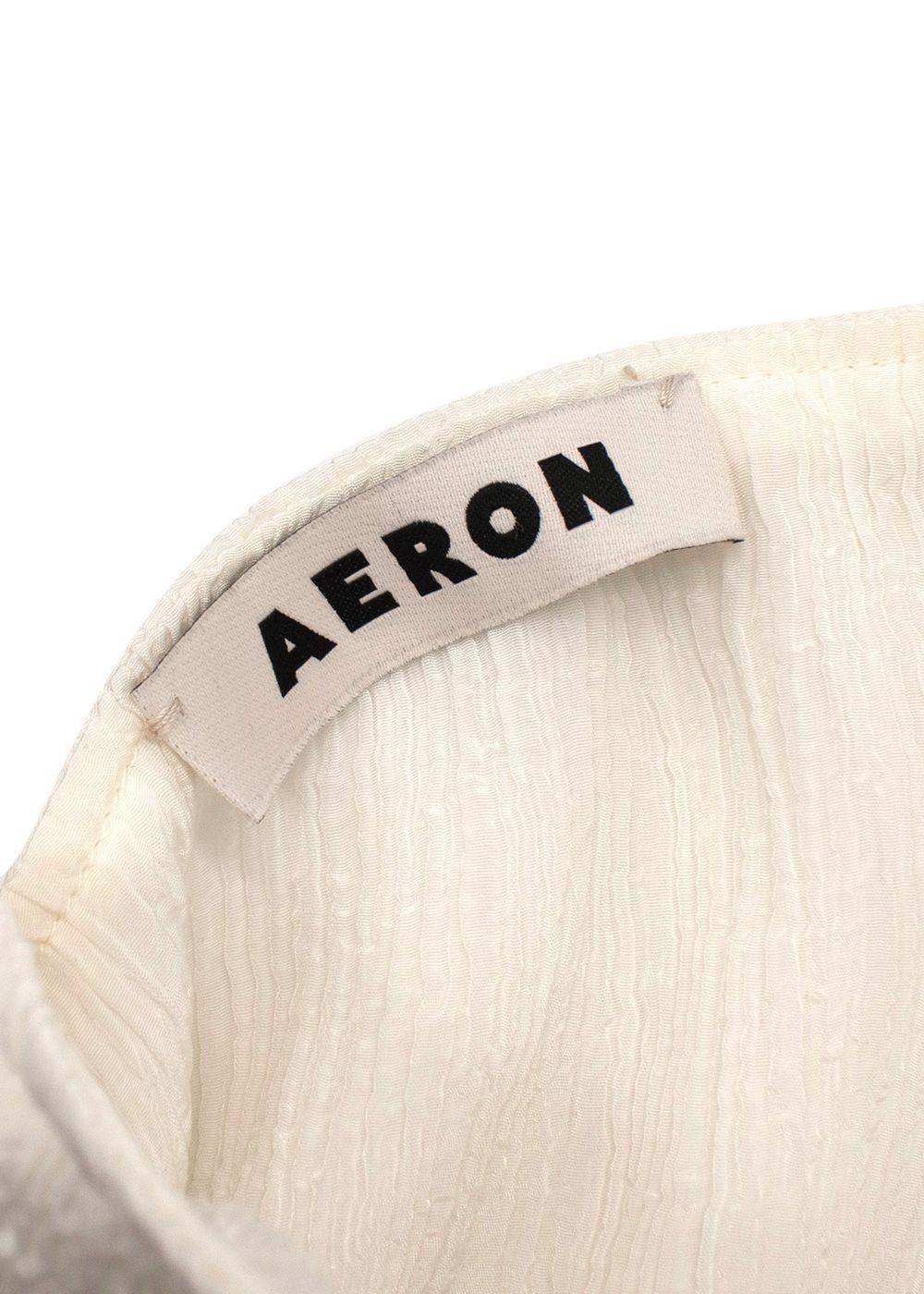 Aeron Cream Crinkle Tie One Shoulder Dress