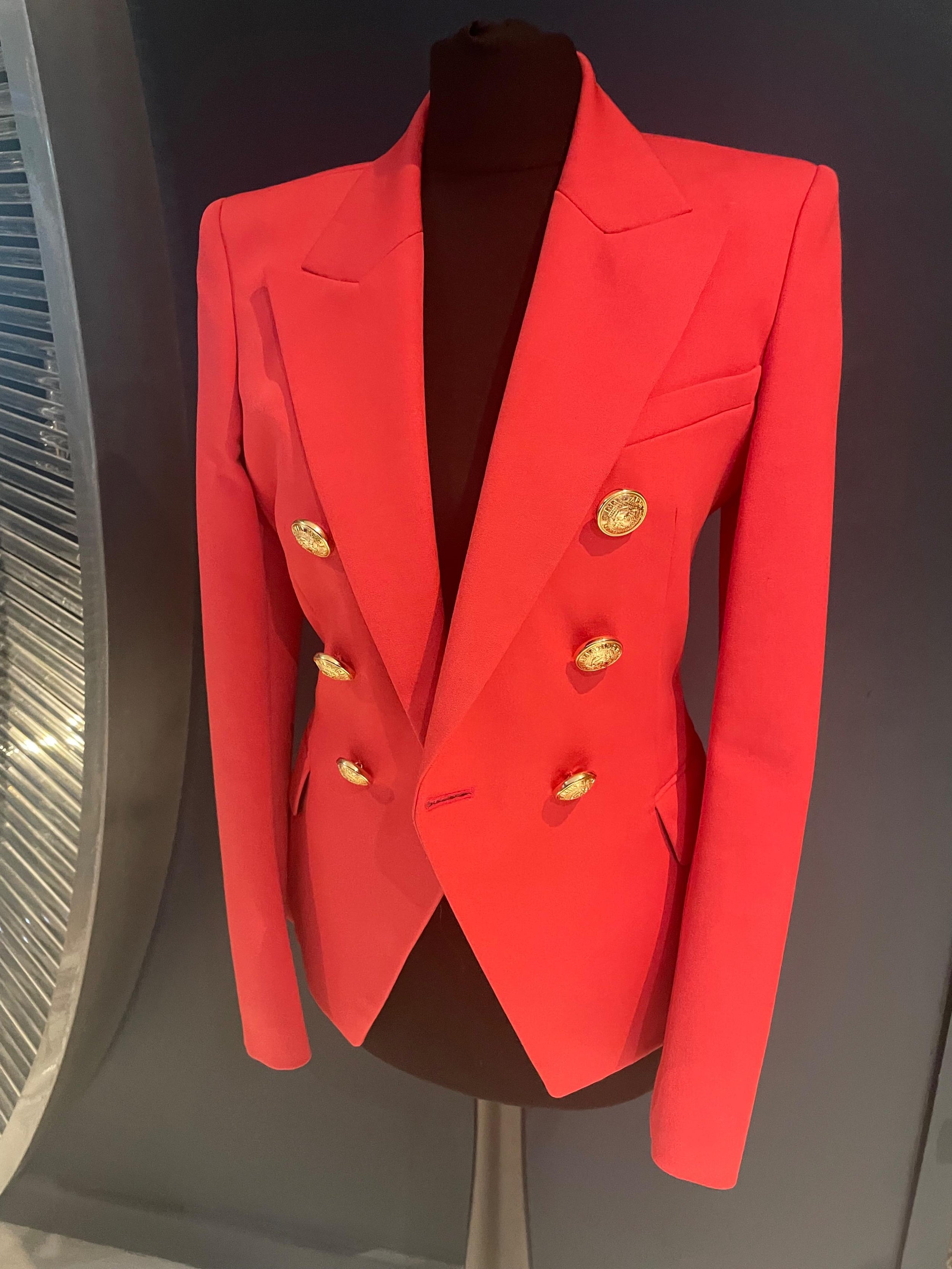Balmain Deep Pink Double Breasted Blazer