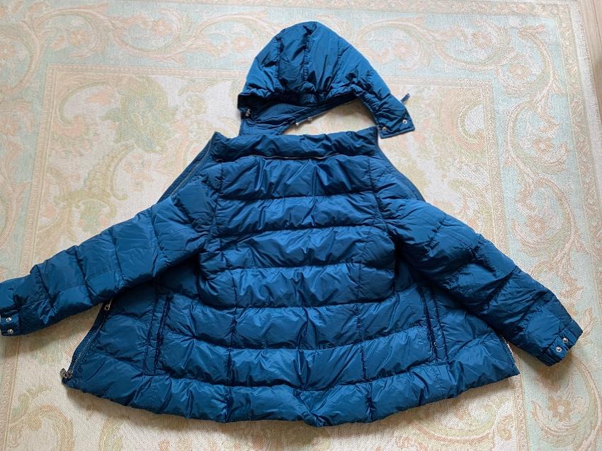 Prada Teal Goose Down Hooded Puffer