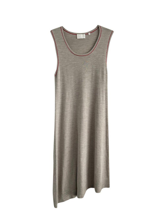 Beige Merino Wool Asymmetric Dress