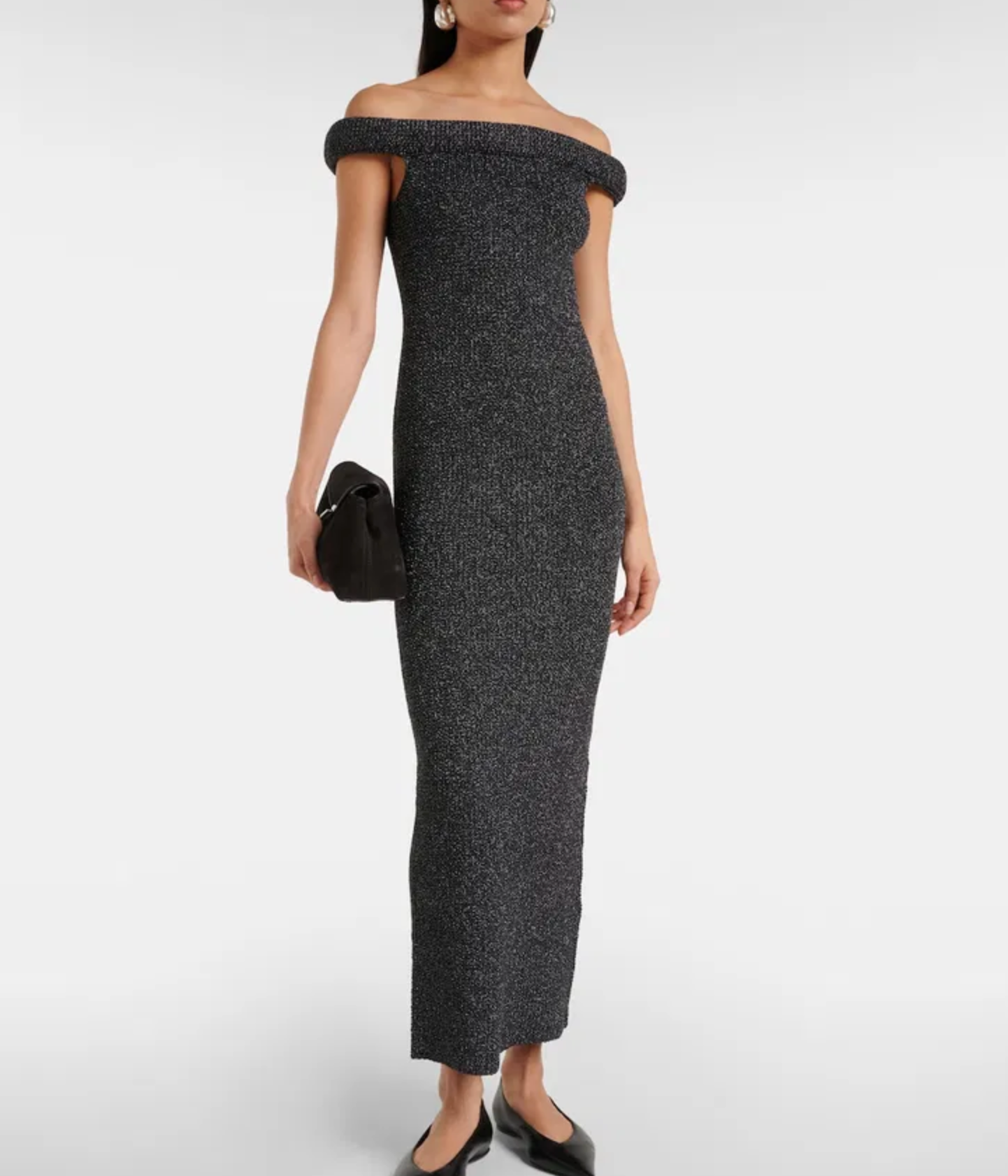 Toteme Off-Shoulder Knit Maxi Dress