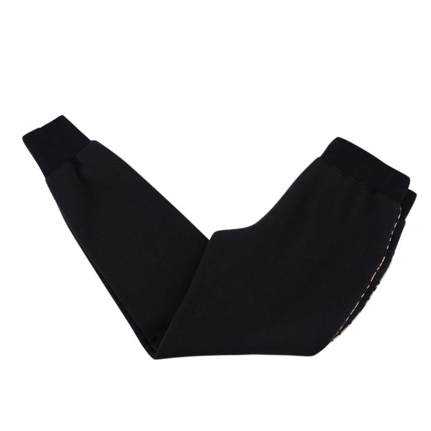 Madeleine Thompson Black & Leopard Cotton Joggers
