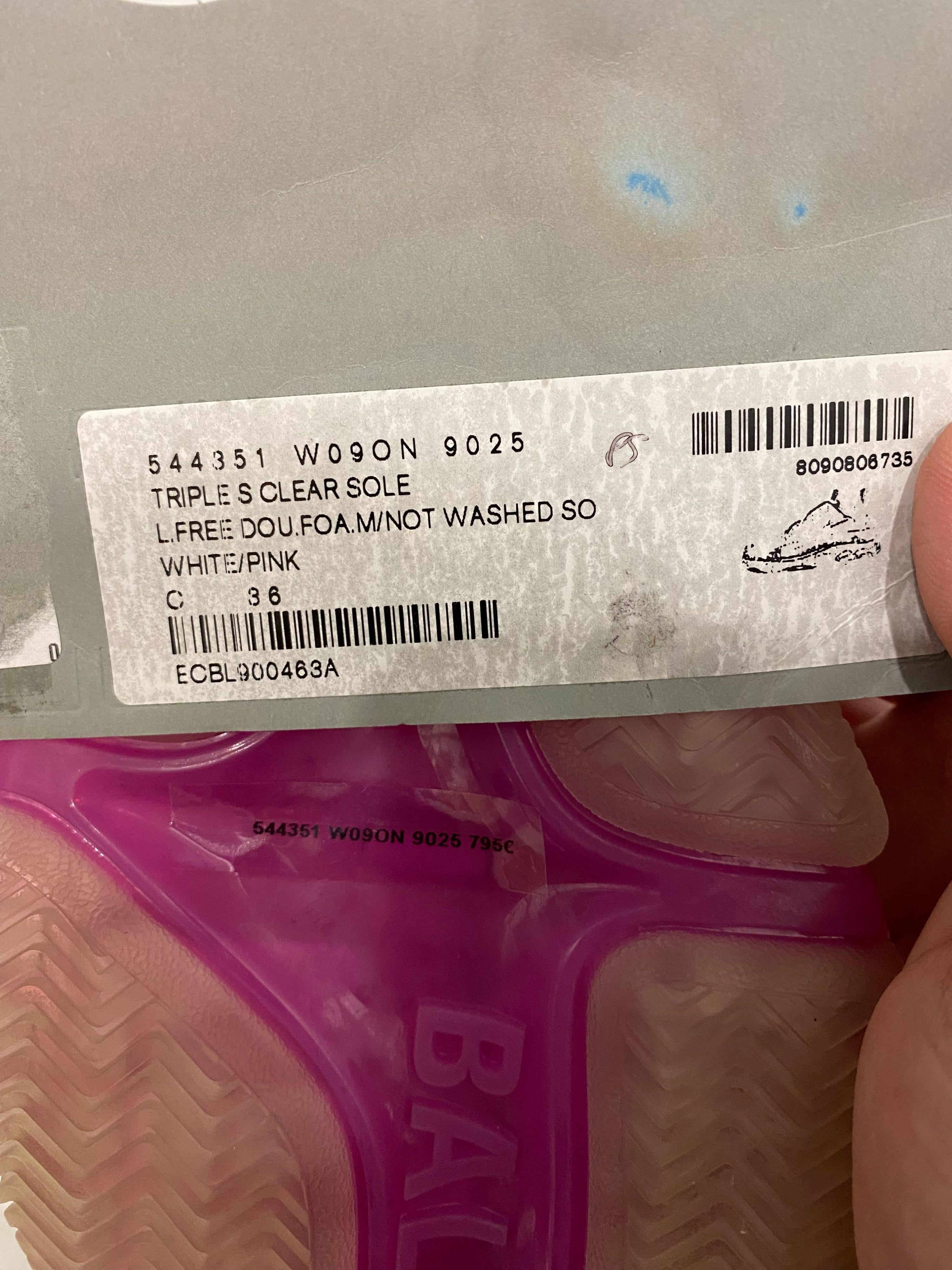 Balenciaga Pink and White Triple S Trainers